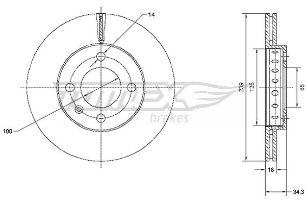 Brzdový kotúč TOMEX Brakes